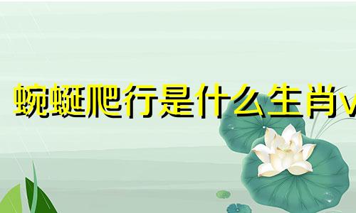 蜿蜒爬行是什么生肖v 蜿蜒爬行打一肖