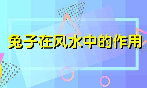 兔子在风水中的作用 兔子对风水有什么影响