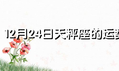 12月24日天秤座的运势 2024年天秤座12月30日