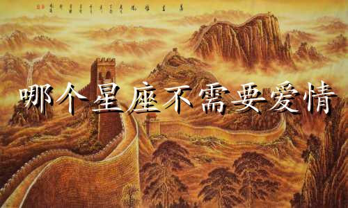 哪个星座不需要爱情 12星座最不应该爱上谁