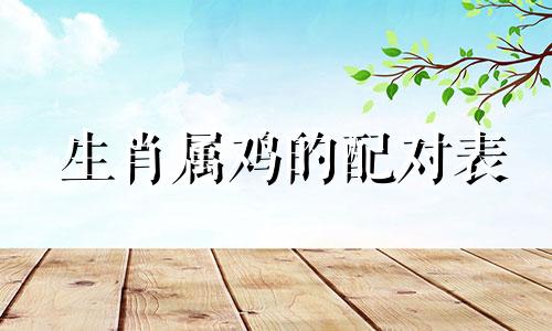 生肖属鸡的配对表 生肖配对表属鸡的配什么最好