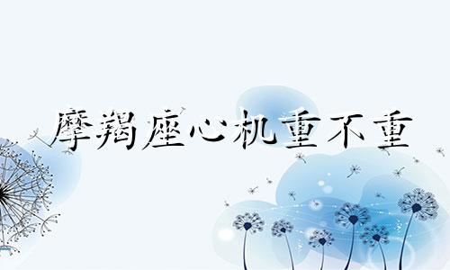 摩羯座心机重不重 摩羯心机很深又聪明