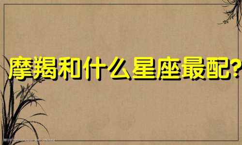 摩羯和什么星座最配? 摩羯和什么星座最般配