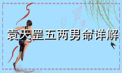 袁天罡五两男命详解 五两男命详解一生运势