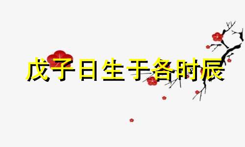 戊子日生于各时辰 戊子日生于巳时是什么格局