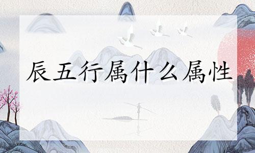 辰五行属什么属性 晨五行属什么