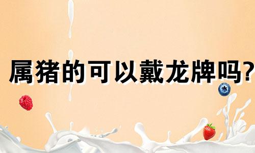 属猪的可以戴龙牌吗? 属猪的可以佩戴龙牌吗