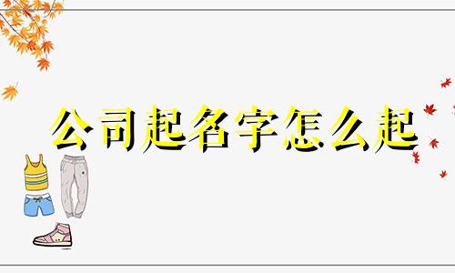 公司起名字怎么起 公司起名怎么好听