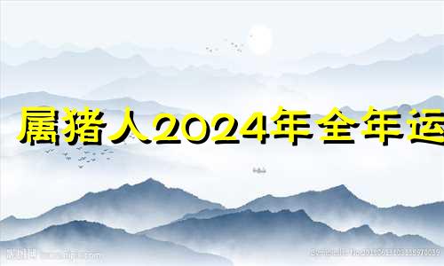属猪人2024年全年运势 女性