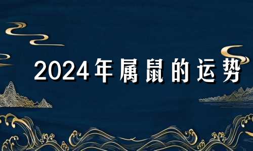 2024年属鼠的运势 2024年属鼠人的全年运势详解