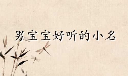 男宝宝好听的小名 男宝宝小名可爱独特洋气