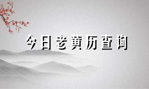今日老黄历查询 今日老黄历查询911