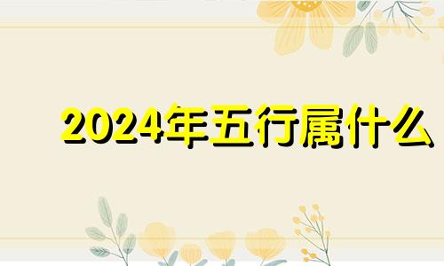 2024年五行属什么 是什么命