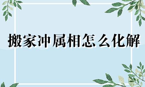搬家冲属相怎么化解 搬家冲属相是什么意思