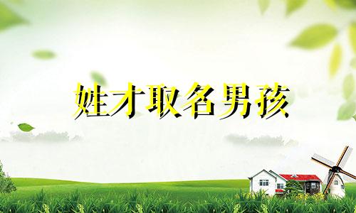 姓才取名男孩 姓男孩取名字大全
