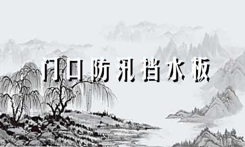 门口防汛挡水板 门口地垫