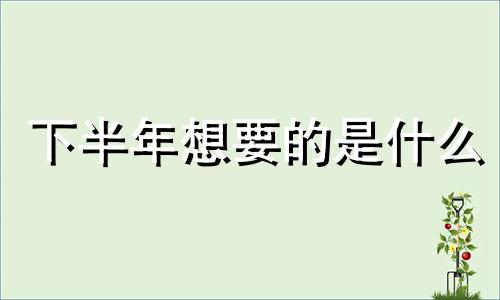 下半年想要的是什么 下半年的意思是什么