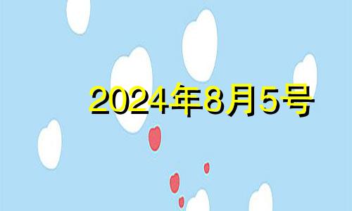 2024年8月5号 