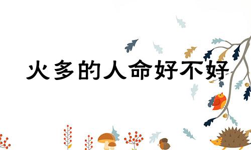 火多的人命好不好 火多的人性格