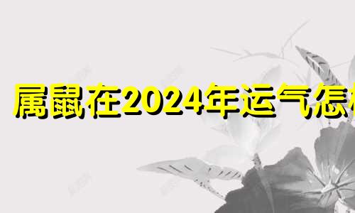 属鼠在2024年运气怎样 属鼠的2024年的运势及运程