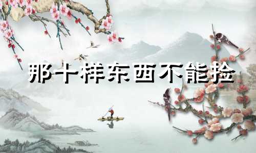 那十样东西不能捡 十件东西不能捡会破财