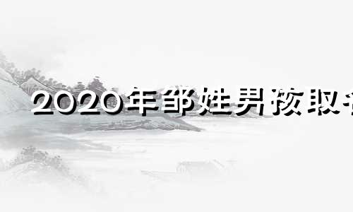 2020年邹姓男孩取名 邹姓男宝宝取名