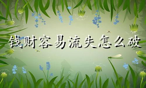 钱财容易流失怎么破