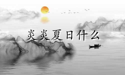 炎炎夏日什么 炎炎夏日 什么意思