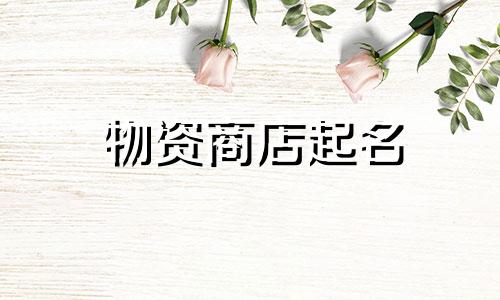 物资商店起名 物资商贸有限公司起什么名字好