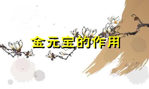 金元宝的作用 金元宝有什么用
