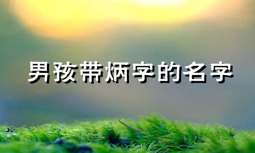 男孩带炳字的名字 炳字起名字