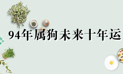 94年属狗未来十年运 94年属狗的2024年怎么样