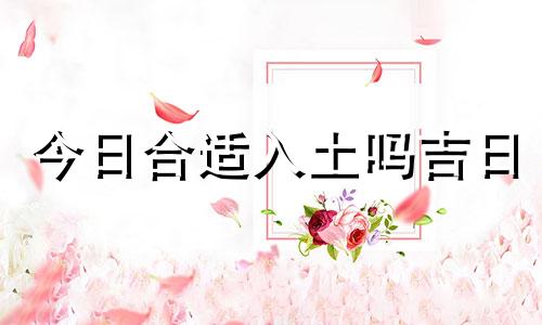 今日合适入土吗吉日 今天适合入土为安吗