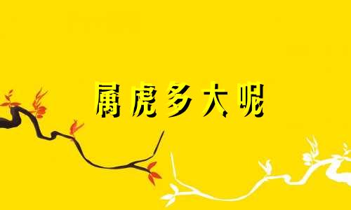 属虎多大呢 属虎的人多大啦