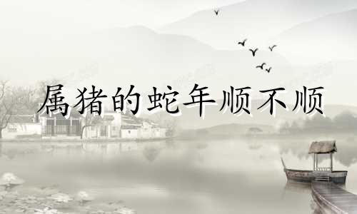属猪的蛇年顺不顺 属鼠人2025年很惨