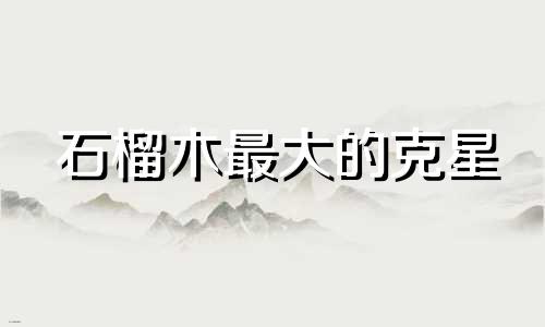 石榴木最大的克星 石榴木属于几等命