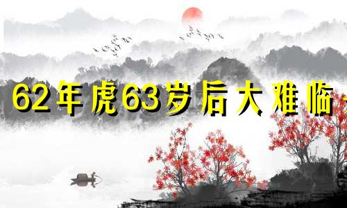 62年虎63岁后大难临头 62年虎男2022年运势