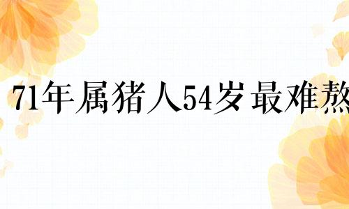 71年属猪人54岁最难熬 2025年太岁口诀 适合属猪