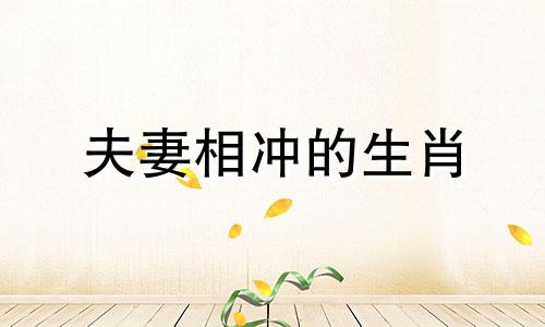 夫妻相冲的生肖 夫妻相冲会怎么样