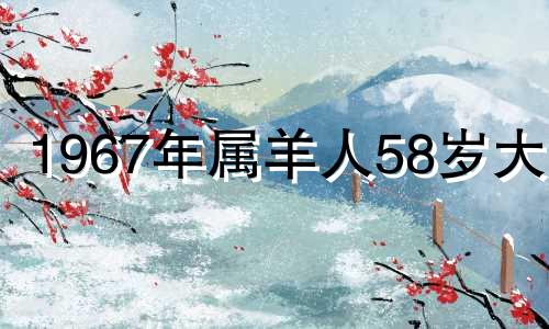 1967年属羊人58岁大难 一月羊守空房二月羊三月羊四月羊
