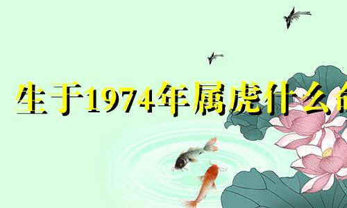 生于1974年属虎什么命 1974年属虎什么命?