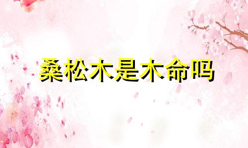 桑松木是木命吗 桑松木命最忌讳什么人