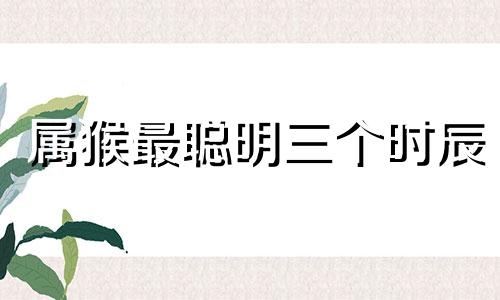 属猴最聪明三个时辰 命运如何