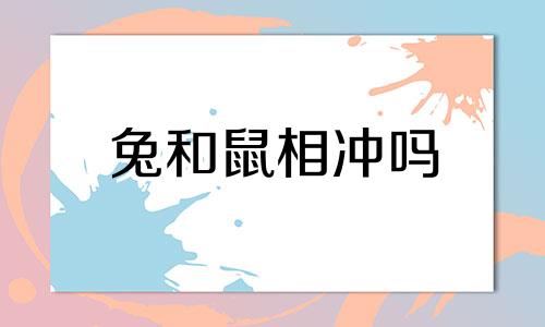 兔和鼠相冲吗 兔和鼠合不合适