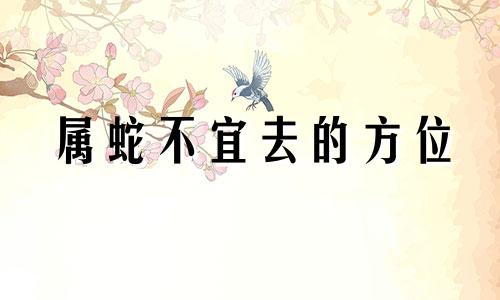 属蛇不宜去的方位 属蛇人适合去的城市