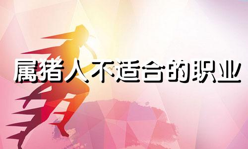 属猪人不适合的职业 属猪适合去哪个城市