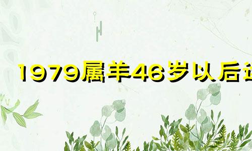1979属羊46岁以后运气 79年羊45岁后十年大运运程