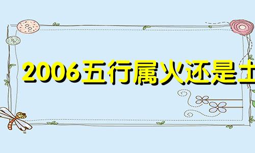 2006五行属火还是土 2006年属狗五行属什么