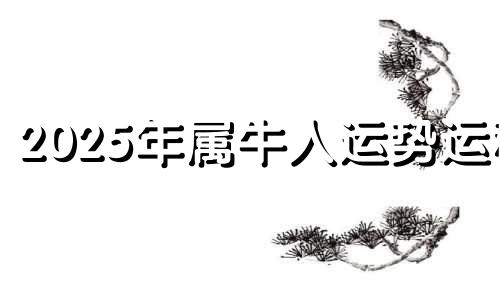 2025年属牛人运势运程 属牛的人在2025年怎么样