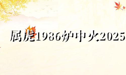 属虎1986炉中火2025年 属虎2025的特大贵人